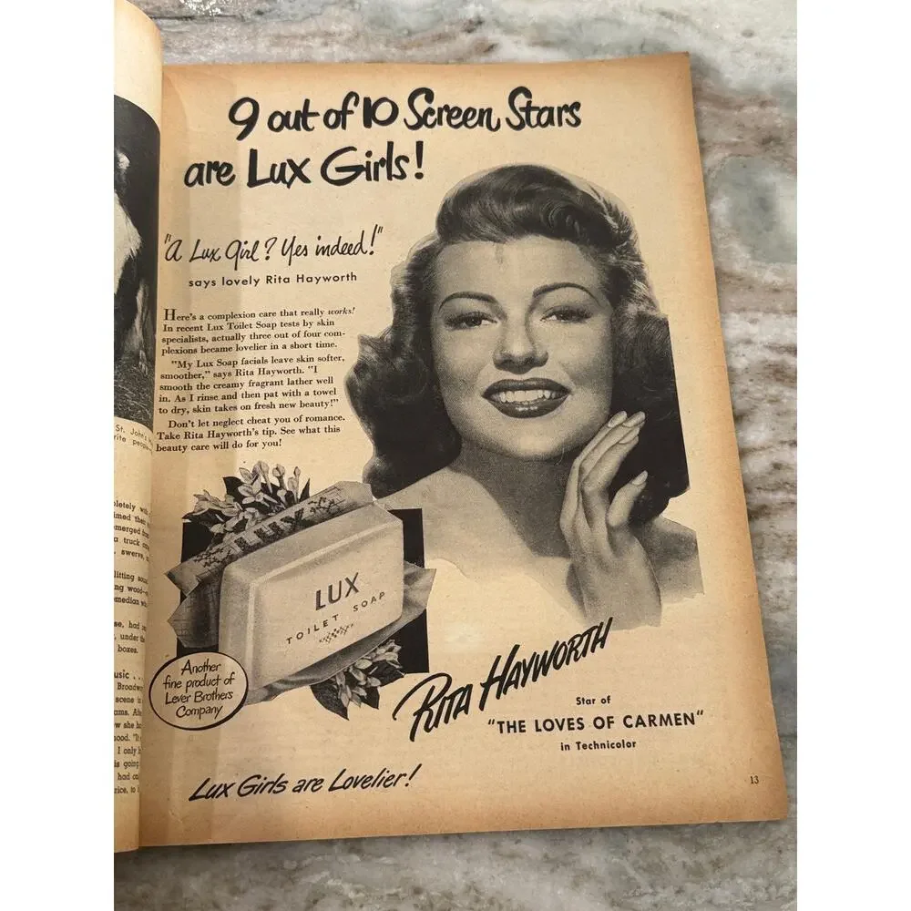 Vtg Screen Stories Magazine Dec. 1948 Ingrid Bergman Ads Fashion +